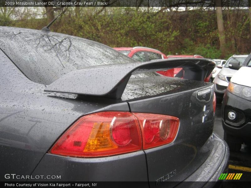 Graphite Gray Pearl / Black 2009 Mitsubishi Lancer DE