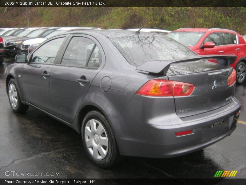 Graphite Gray Pearl / Black 2009 Mitsubishi Lancer DE