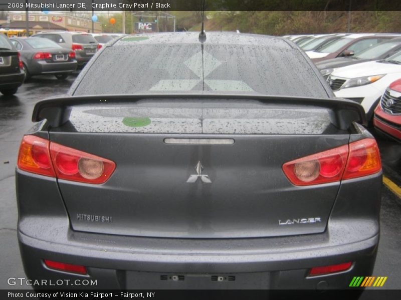 Graphite Gray Pearl / Black 2009 Mitsubishi Lancer DE