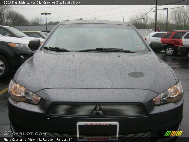 Graphite Gray Pearl / Black 2009 Mitsubishi Lancer DE