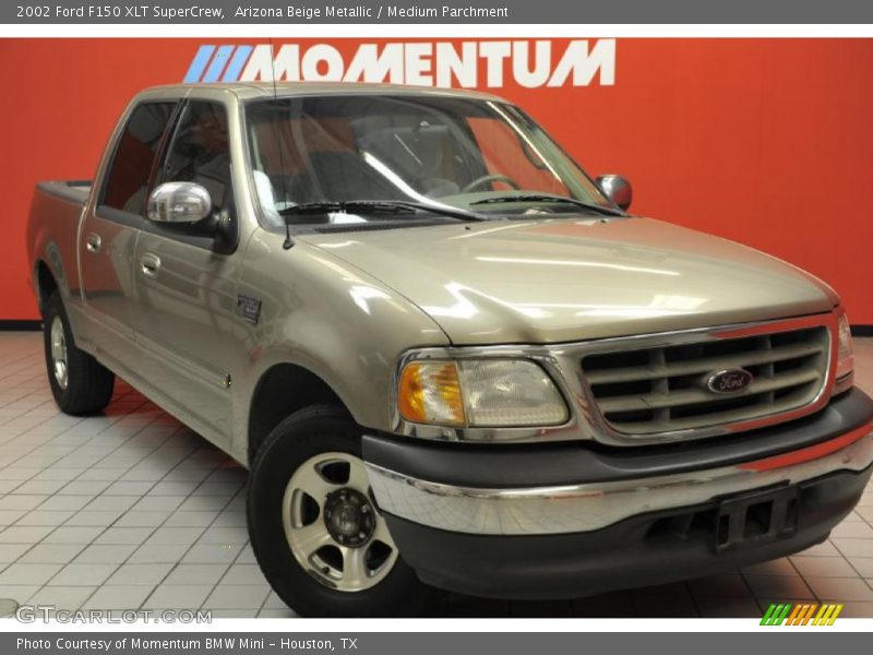 Arizona Beige Metallic / Medium Parchment 2002 Ford F150 XLT SuperCrew