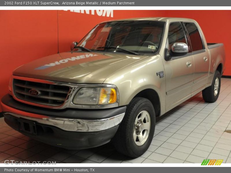 Arizona Beige Metallic / Medium Parchment 2002 Ford F150 XLT SuperCrew