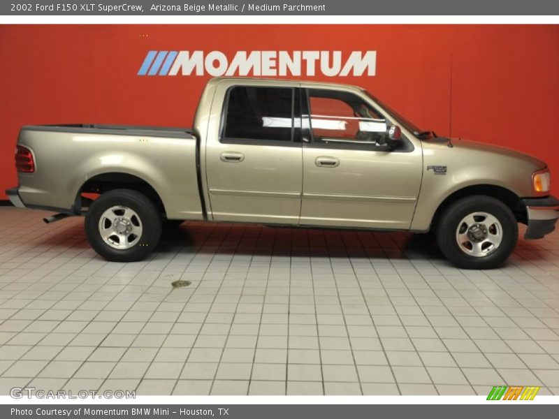 Arizona Beige Metallic / Medium Parchment 2002 Ford F150 XLT SuperCrew