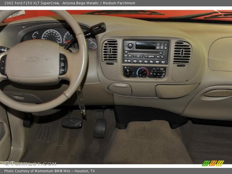 Arizona Beige Metallic / Medium Parchment 2002 Ford F150 XLT SuperCrew