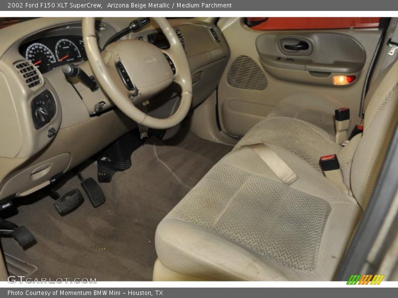 Arizona Beige Metallic / Medium Parchment 2002 Ford F150 XLT SuperCrew