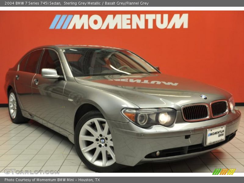 Sterling Grey Metallic / Basalt Grey/Flannel Grey 2004 BMW 7 Series 745i Sedan