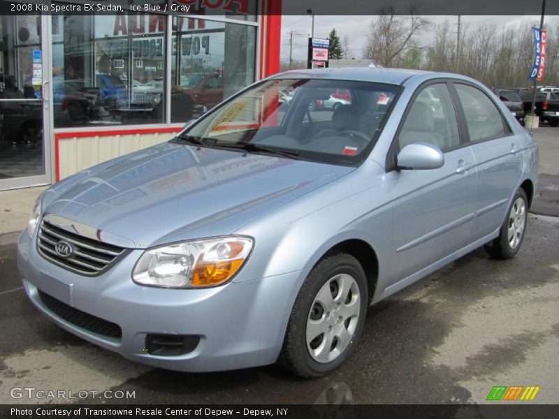 Ice Blue / Gray 2008 Kia Spectra EX Sedan