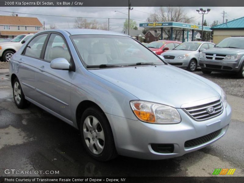 Ice Blue / Gray 2008 Kia Spectra EX Sedan