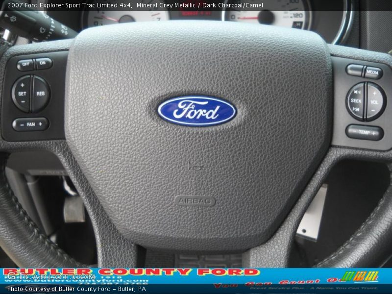 Mineral Grey Metallic / Dark Charcoal/Camel 2007 Ford Explorer Sport Trac Limited 4x4