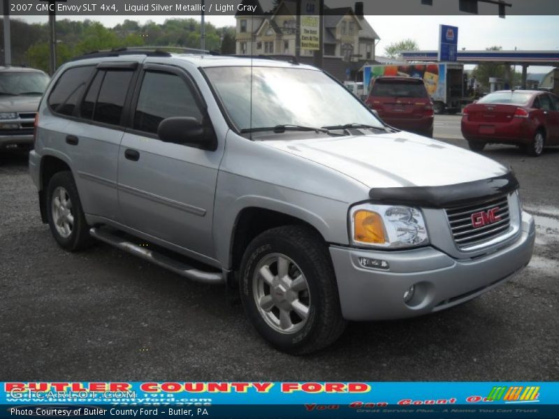 Liquid Silver Metallic / Light Gray 2007 GMC Envoy SLT 4x4