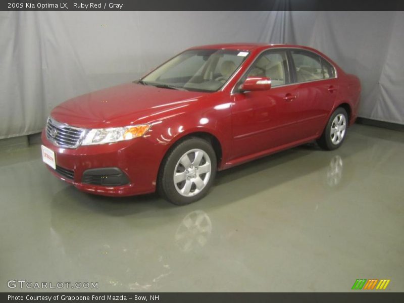 Ruby Red / Gray 2009 Kia Optima LX