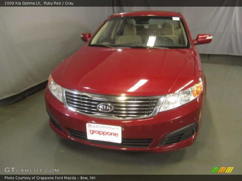 Ruby Red / Gray 2009 Kia Optima LX
