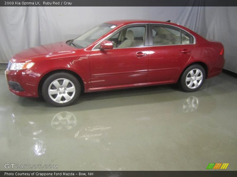 Ruby Red / Gray 2009 Kia Optima LX