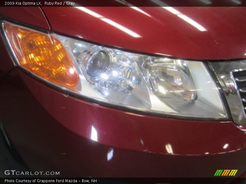 Ruby Red / Gray 2009 Kia Optima LX