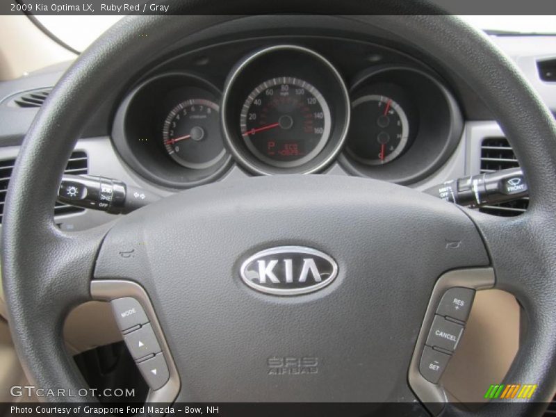 Ruby Red / Gray 2009 Kia Optima LX