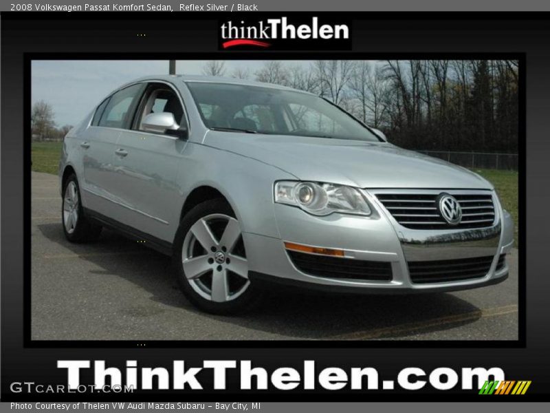 Reflex Silver / Black 2008 Volkswagen Passat Komfort Sedan