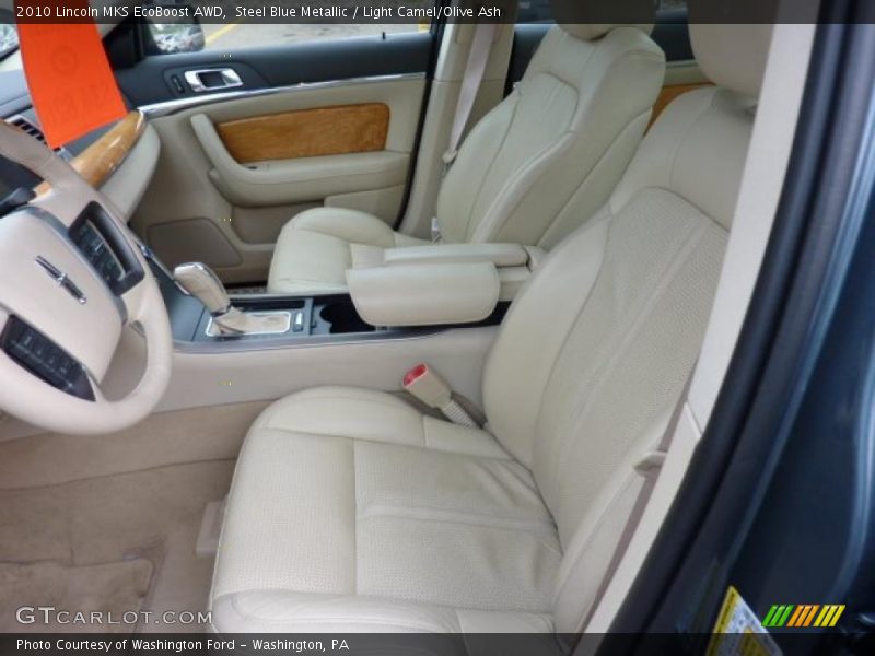 Steel Blue Metallic / Light Camel/Olive Ash 2010 Lincoln MKS EcoBoost AWD