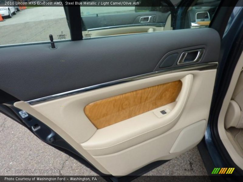Steel Blue Metallic / Light Camel/Olive Ash 2010 Lincoln MKS EcoBoost AWD