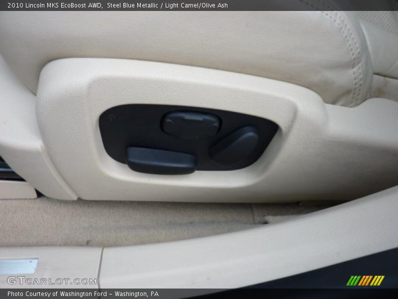Steel Blue Metallic / Light Camel/Olive Ash 2010 Lincoln MKS EcoBoost AWD