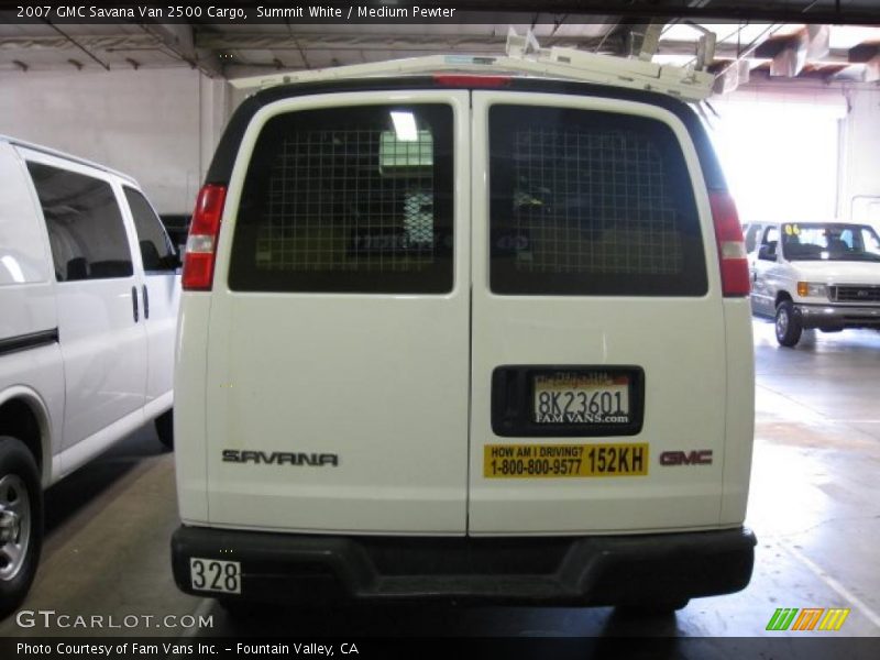 Summit White / Medium Pewter 2007 GMC Savana Van 2500 Cargo