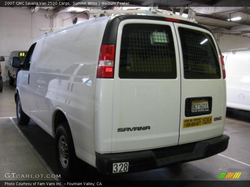 Summit White / Medium Pewter 2007 GMC Savana Van 2500 Cargo