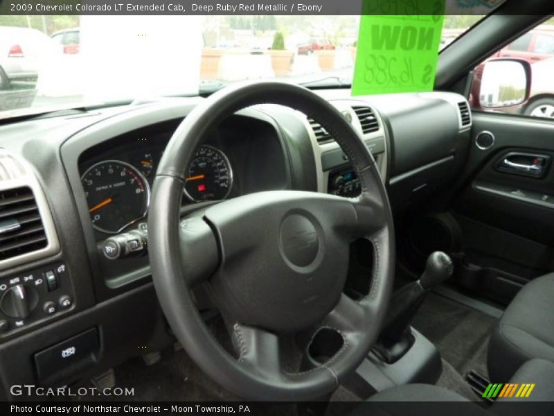 Deep Ruby Red Metallic / Ebony 2009 Chevrolet Colorado LT Extended Cab