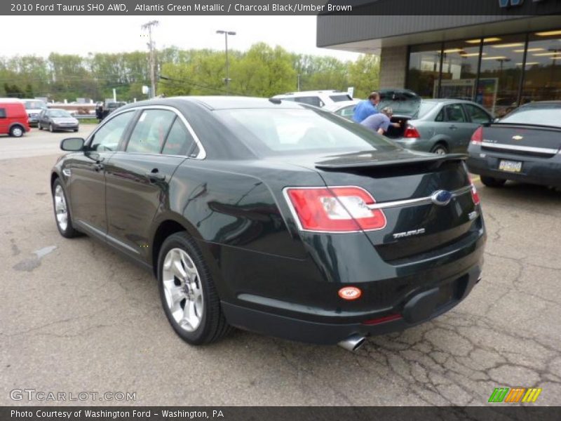 Atlantis Green Metallic / Charcoal Black/Umber Brown 2010 Ford Taurus SHO AWD