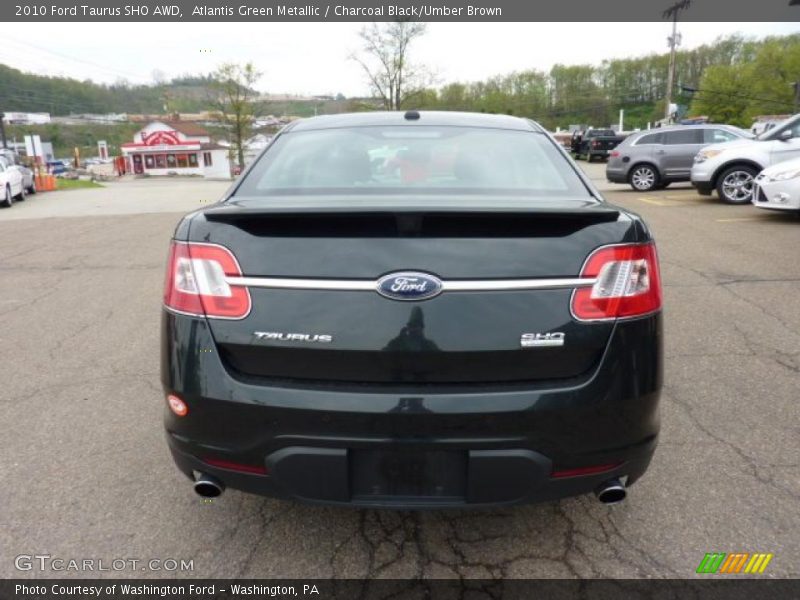 Atlantis Green Metallic / Charcoal Black/Umber Brown 2010 Ford Taurus SHO AWD