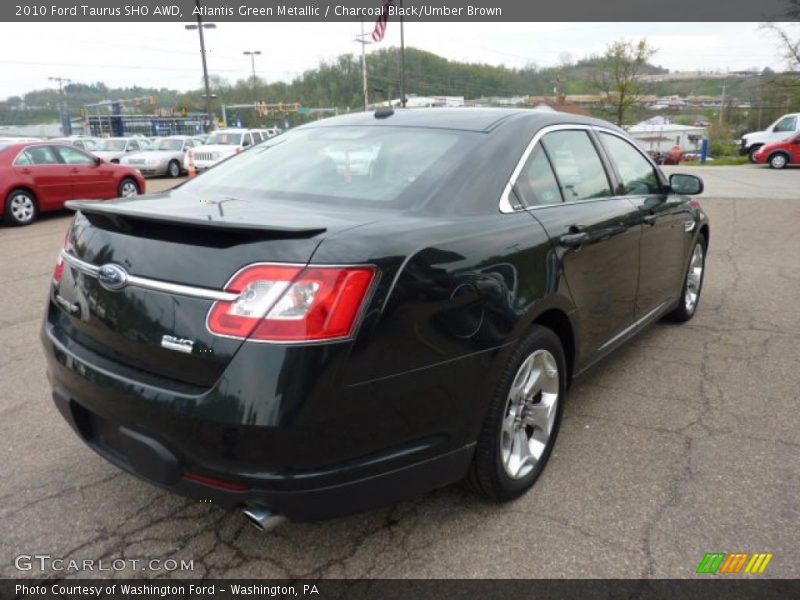 Atlantis Green Metallic / Charcoal Black/Umber Brown 2010 Ford Taurus SHO AWD