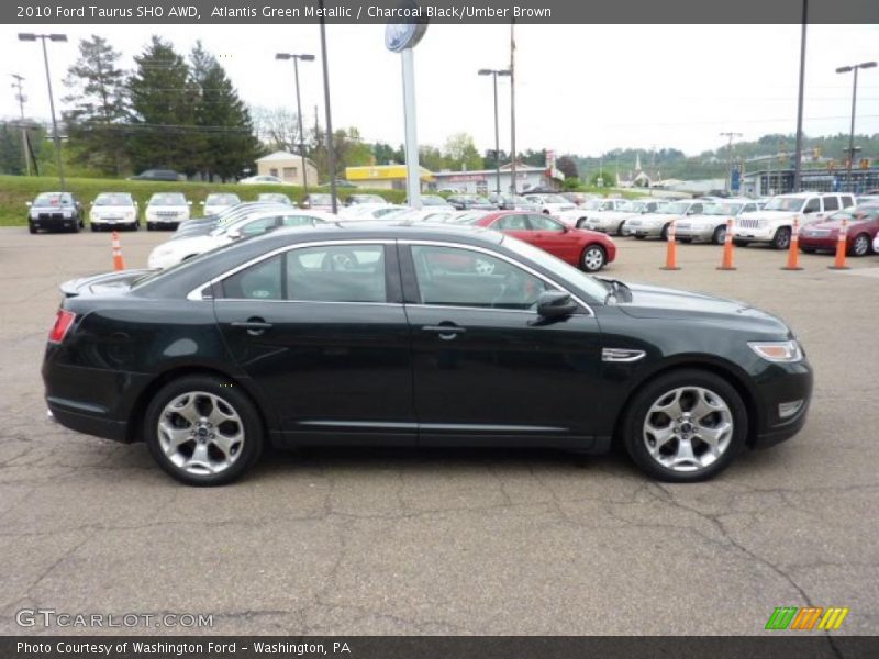 Atlantis Green Metallic / Charcoal Black/Umber Brown 2010 Ford Taurus SHO AWD