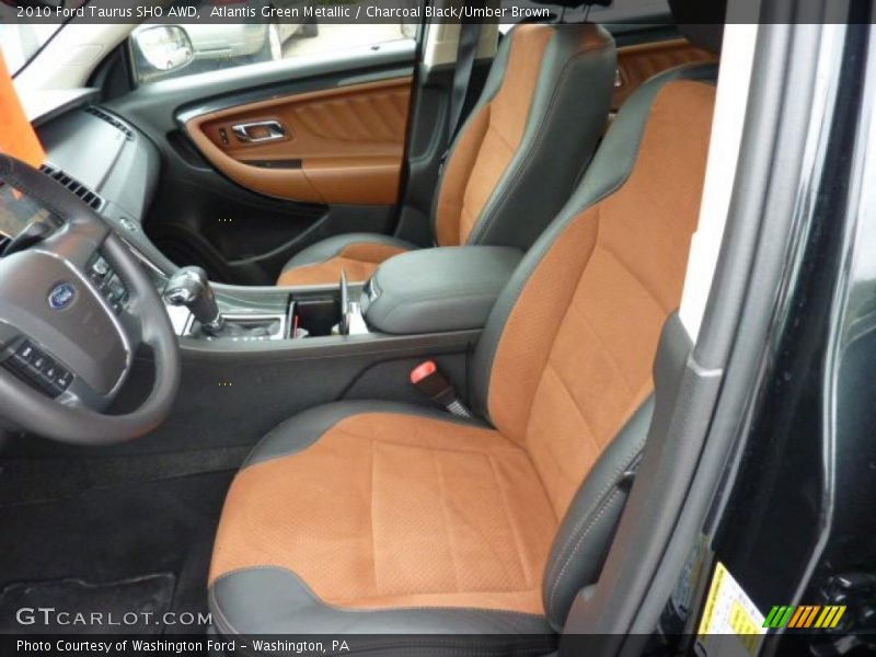 Atlantis Green Metallic / Charcoal Black/Umber Brown 2010 Ford Taurus SHO AWD