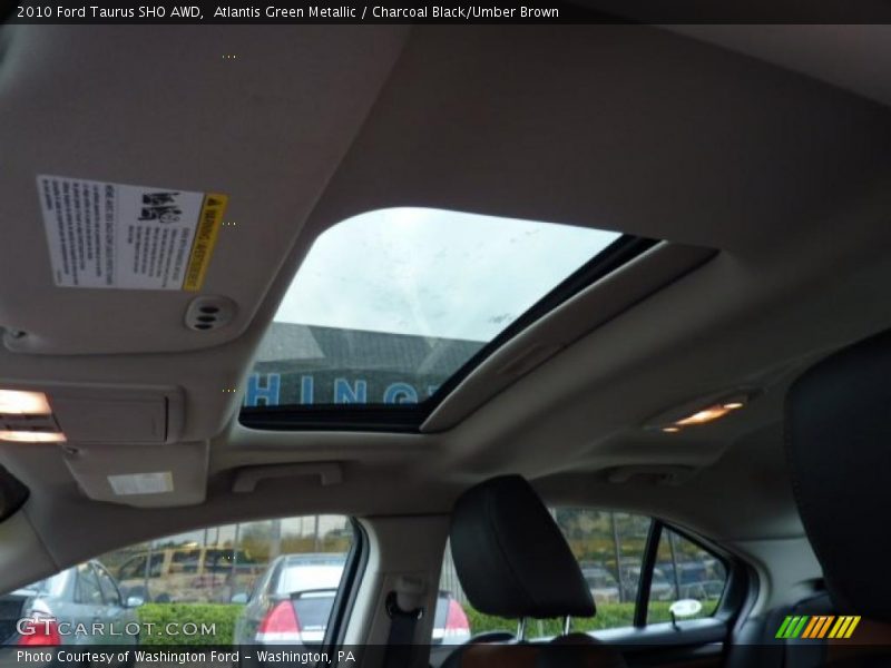 Atlantis Green Metallic / Charcoal Black/Umber Brown 2010 Ford Taurus SHO AWD