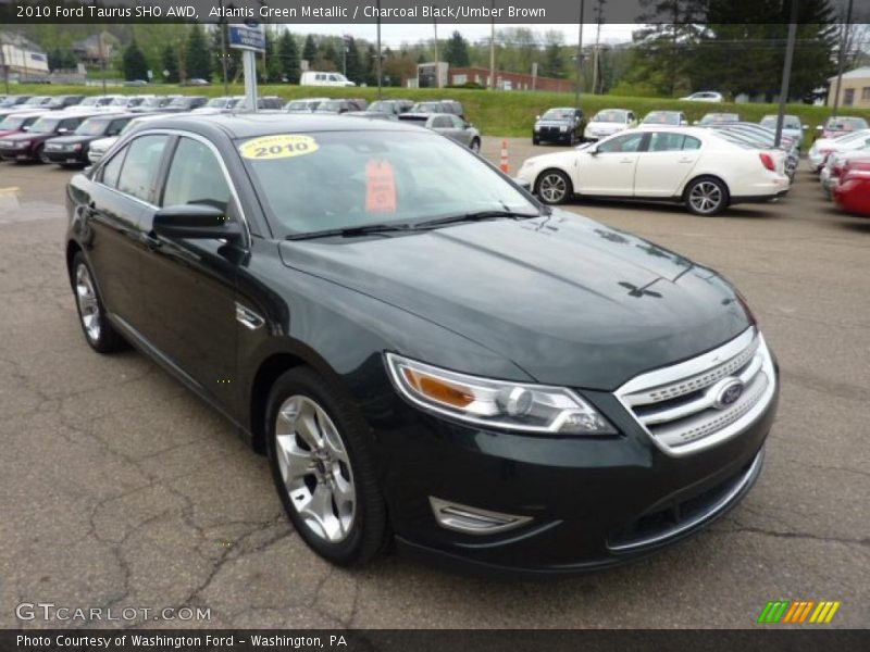 Atlantis Green Metallic / Charcoal Black/Umber Brown 2010 Ford Taurus SHO AWD
