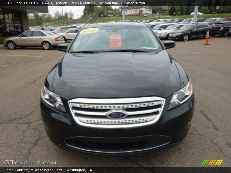 Atlantis Green Metallic / Charcoal Black/Umber Brown 2010 Ford Taurus SHO AWD
