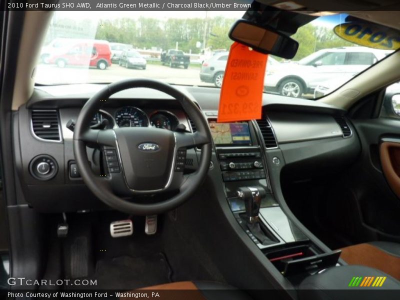 Atlantis Green Metallic / Charcoal Black/Umber Brown 2010 Ford Taurus SHO AWD