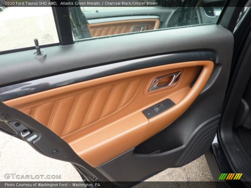 Atlantis Green Metallic / Charcoal Black/Umber Brown 2010 Ford Taurus SHO AWD