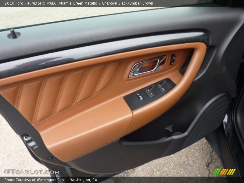 Atlantis Green Metallic / Charcoal Black/Umber Brown 2010 Ford Taurus SHO AWD