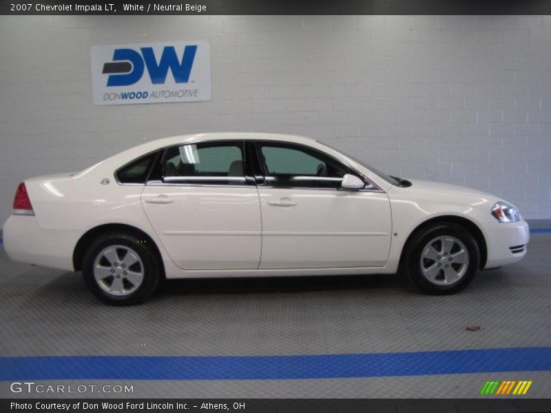 White / Neutral Beige 2007 Chevrolet Impala LT