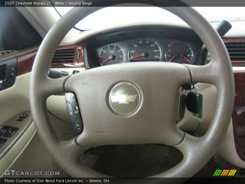 White / Neutral Beige 2007 Chevrolet Impala LT