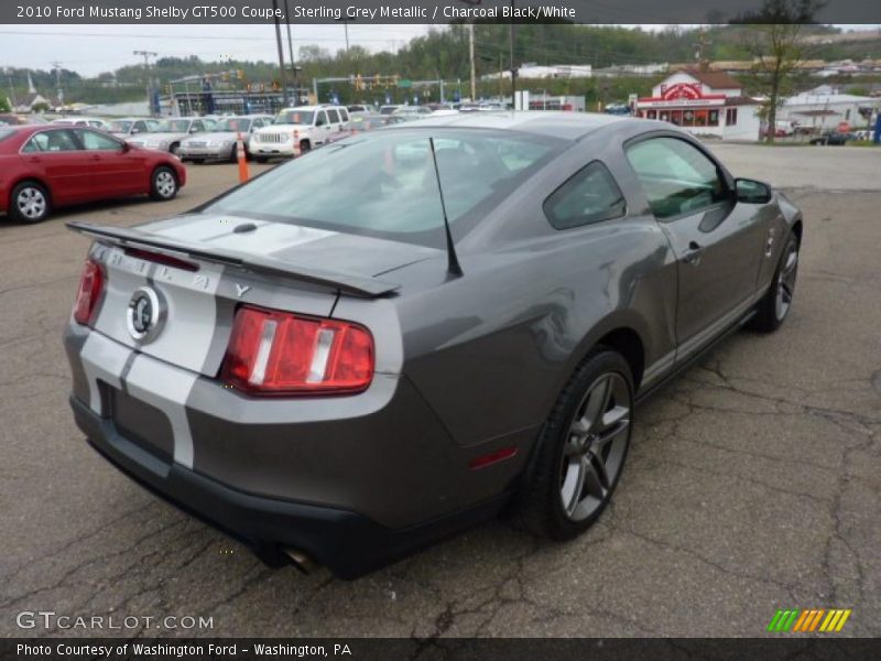 Sterling Grey Metallic / Charcoal Black/White 2010 Ford Mustang Shelby GT500 Coupe