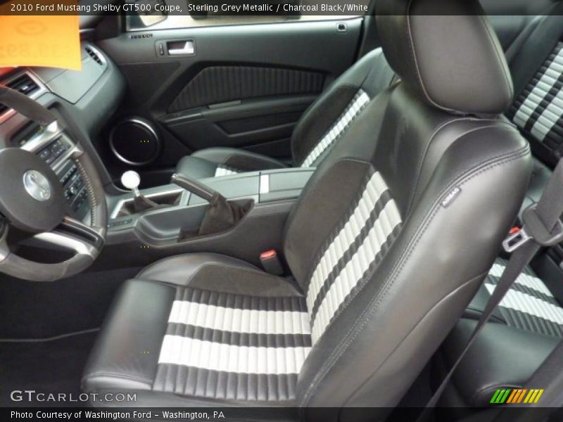  2010 Mustang Shelby GT500 Coupe Charcoal Black/White Interior