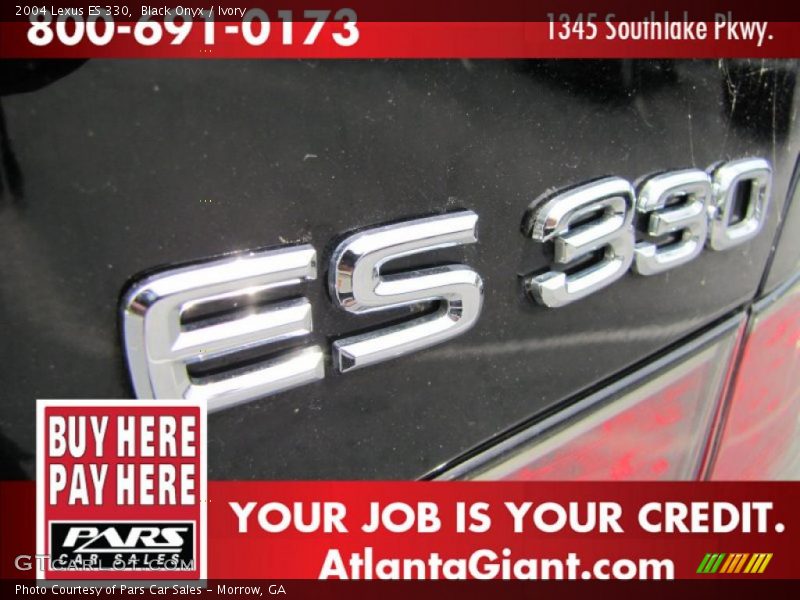 Black Onyx / Ivory 2004 Lexus ES 330