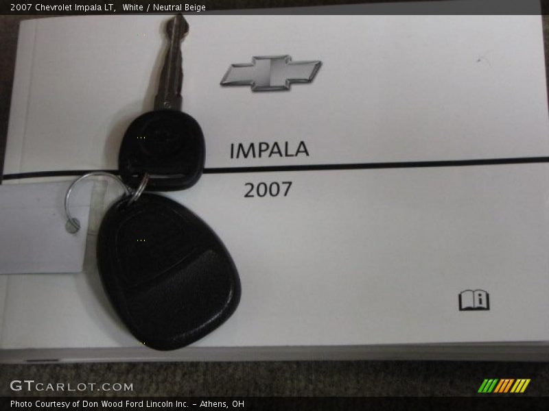 White / Neutral Beige 2007 Chevrolet Impala LT