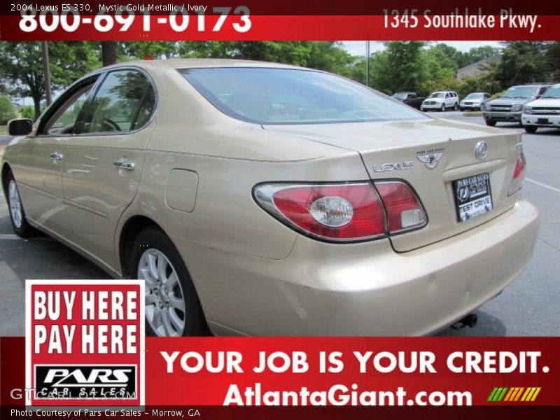 Mystic Gold Metallic / Ivory 2004 Lexus ES 330