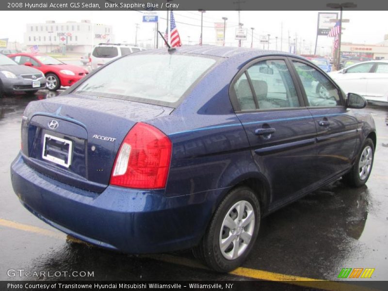 Dark Sapphire Blue / Gray 2008 Hyundai Accent GLS Sedan