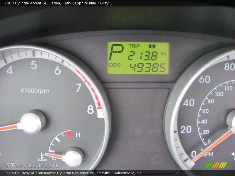 Dark Sapphire Blue / Gray 2008 Hyundai Accent GLS Sedan