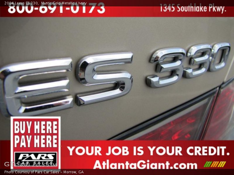 Mystic Gold Metallic / Ivory 2004 Lexus ES 330