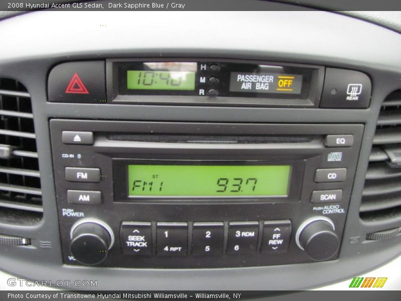 Dark Sapphire Blue / Gray 2008 Hyundai Accent GLS Sedan