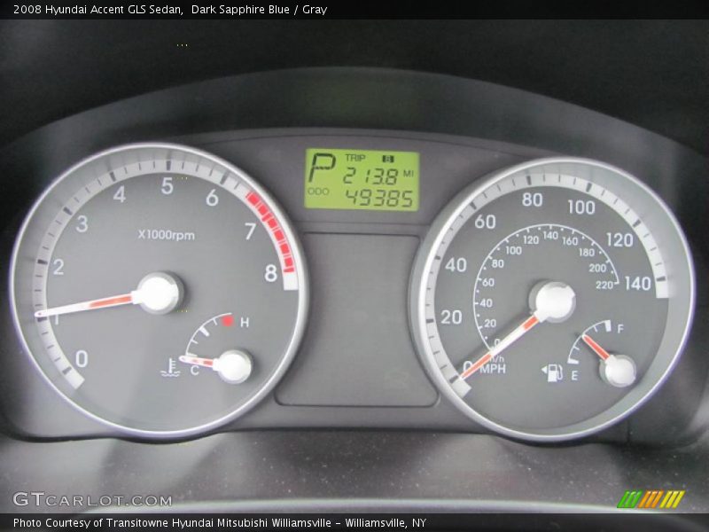 Dark Sapphire Blue / Gray 2008 Hyundai Accent GLS Sedan