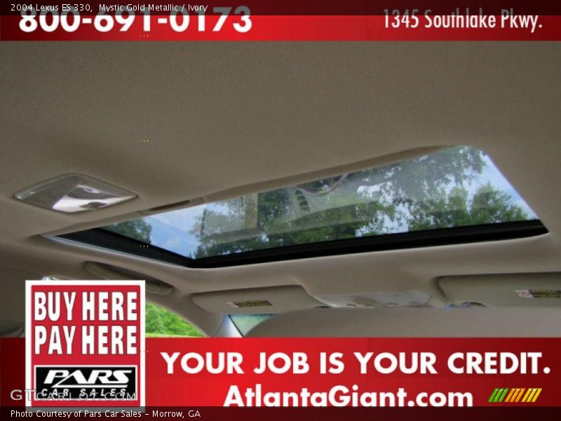 Mystic Gold Metallic / Ivory 2004 Lexus ES 330